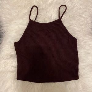 Brandy Melville Maroon Crop Top One Size
